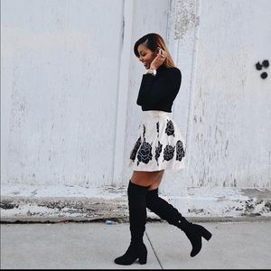 High waisted mini skirt